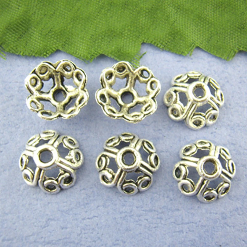 Круглые бусины из цинкового сплава DoreenBeads серебристого цвета (подходят для бусин