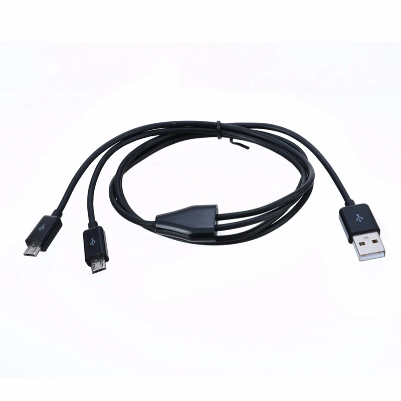 Высококачественный чёрный/Белый USB 2 0 к Micro Штекерный Y образный разветвитель