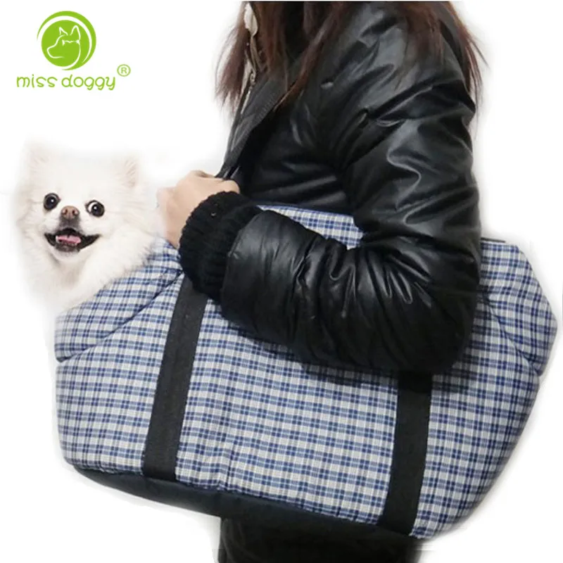 Новинка 2017 сумка переноска для собак полиэстер модная клетчатая портативный