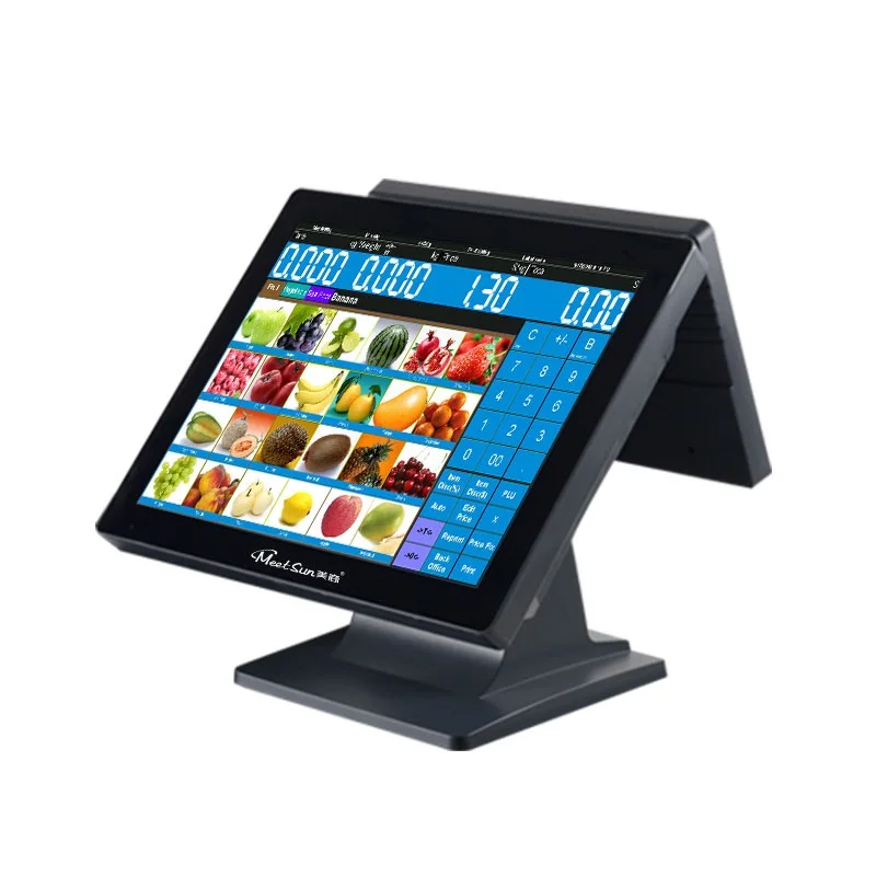 Meetsun MS-818D All in One POS Dual Touch Screen Terminal Machine System Cash Register +Printer+Cash Drawer+Keyboard | Компьютеры и