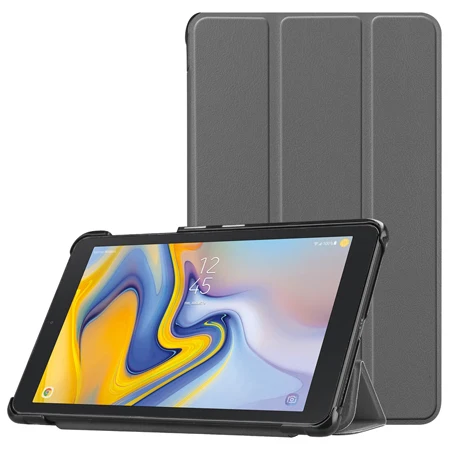 SMTABA T387 KST GY Чехол-книжка с подставкой для samsung Galaxy Tab A 8,0 T387 SM-T387 8,0 дюймов, треугольная крышка, чехол для планшета+ пленка+ ручка - Цвет: SMTABA T387 KST GY