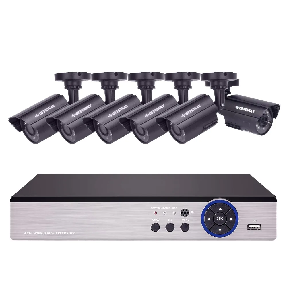 Камера видеонаблюдения DEFEWAY 8 каналов 1200 ТВЛ 720P HDMI AHD DVR горячая распродажа|video