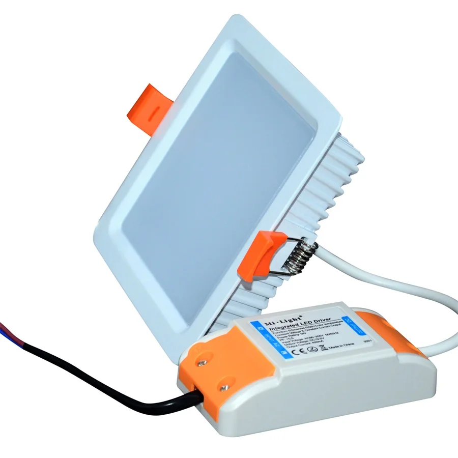 Milight 9W RGB CCT квадратный светодиодный светильник AC100~ 240V с регулируемой яркостью светодиодный светильник для смартфона с управлением через приложение
