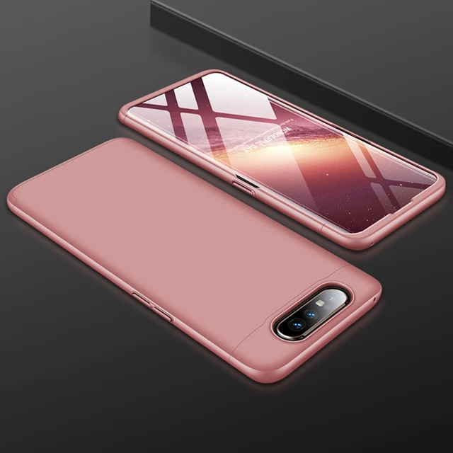 Розовый Чехол для samsung Galaxy A80, роскошный защитный чехол с магнитным кольцом, противоударный чехол для samsung A80, SM-A805F корпус - Цвет: Розовый
