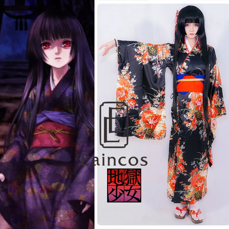 

Кимоно для косплевечерние Хэллоуина из аниме HELLGIRL Enma Ai