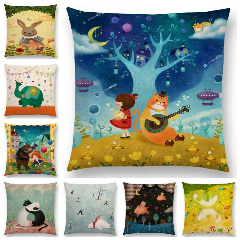 Горячая Распродажа милые Мультяшные животные милая девушка счастливая семейная