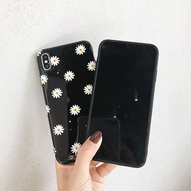 Чехол для телефона Boucho iphone XS MAX XR глянцевый чехол X 6 6s 7 8 plus Хризантема цветочный
