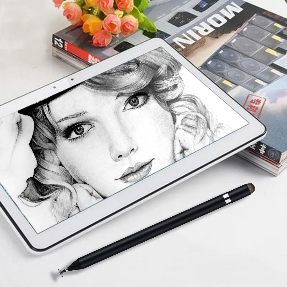 Длинные емкостный стилус Экран ручка пишущий карандаш для iPhone X/8/7/8 Plus iPad Air 2/1 мини 2/3 костюм универсальное автомобильное зарядное устройство для телефона