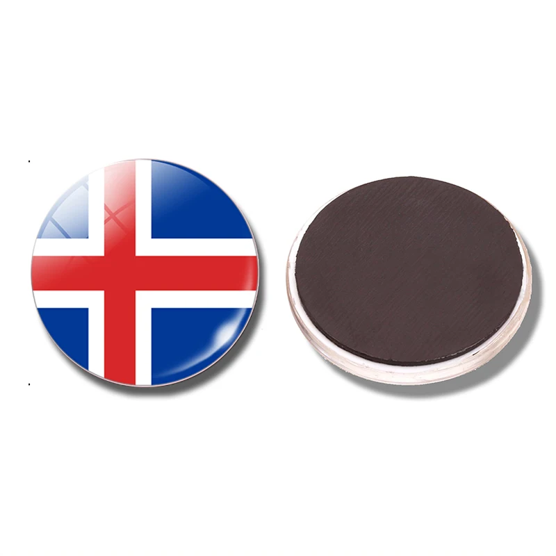 Флаг Исландии 30 мм Магниты флаги холодильника из исландского стекла купольные