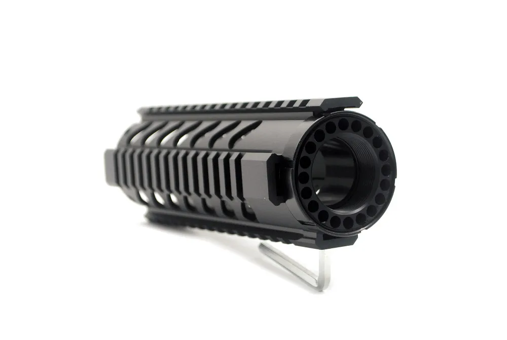 

M16 Tactical Hunting 7'' Inch Length Black Free Float Quad Handguard Picatinny Weaver Rail Fit .223/5.56