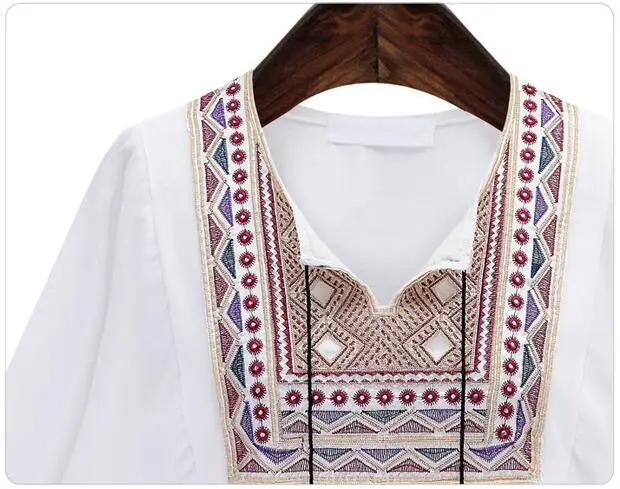 Женская блузка в этническом стиле винтажная с вышивкой топы свободное кимоно