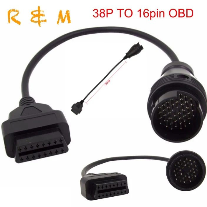 38 Pin к 16 OBD2 OBD диагностический адаптер для Ben/z конвертирующий кабель Mercedes pin 38pin