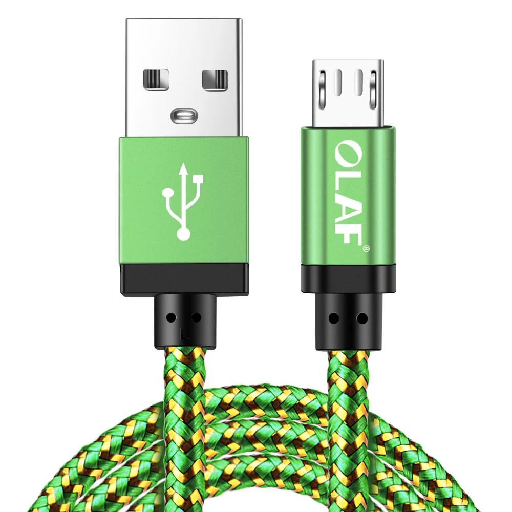 Олаф Micro USB кабель 1 м/2 м/3 м Плетеный USB кабель синхронизации данных для samsung S7 Xiaomi huawei LG htc быстрая зарядка Microusb Кабели для телефонов
