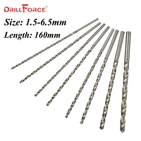 drillforce 1 5mm 6 5mm extra long 160mm metal wood plastic hss twist drill bit 1 522 533 23 544 24 555 566 5mm