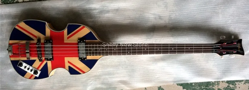 Шелли новый магазин фабрика на заказ holfner Английский флаг Пламя клен Топ бас
