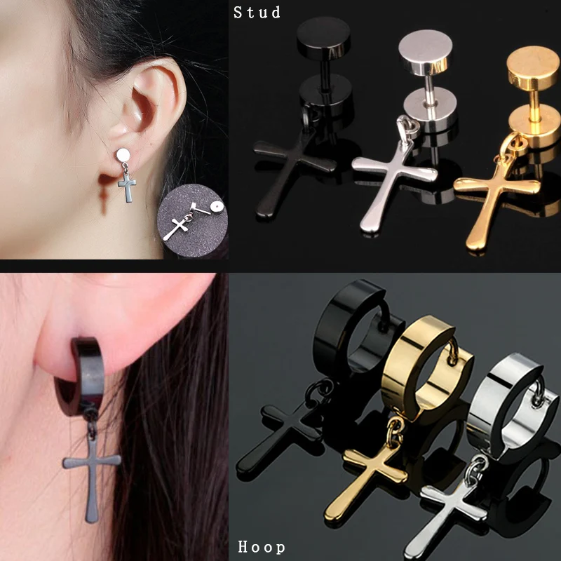 Серьги-гвоздики Sellsets из нержавеющей стали для мужчин и женщин круглые украшения