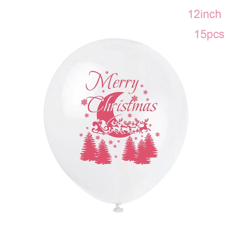 Red Printed Йориу 15 шт. латексные конфетти для воздушного шара рождественские украшения для дома Свадебные украшения для дня рождения детский Рождественский подарок - Цвет: Red Printed
