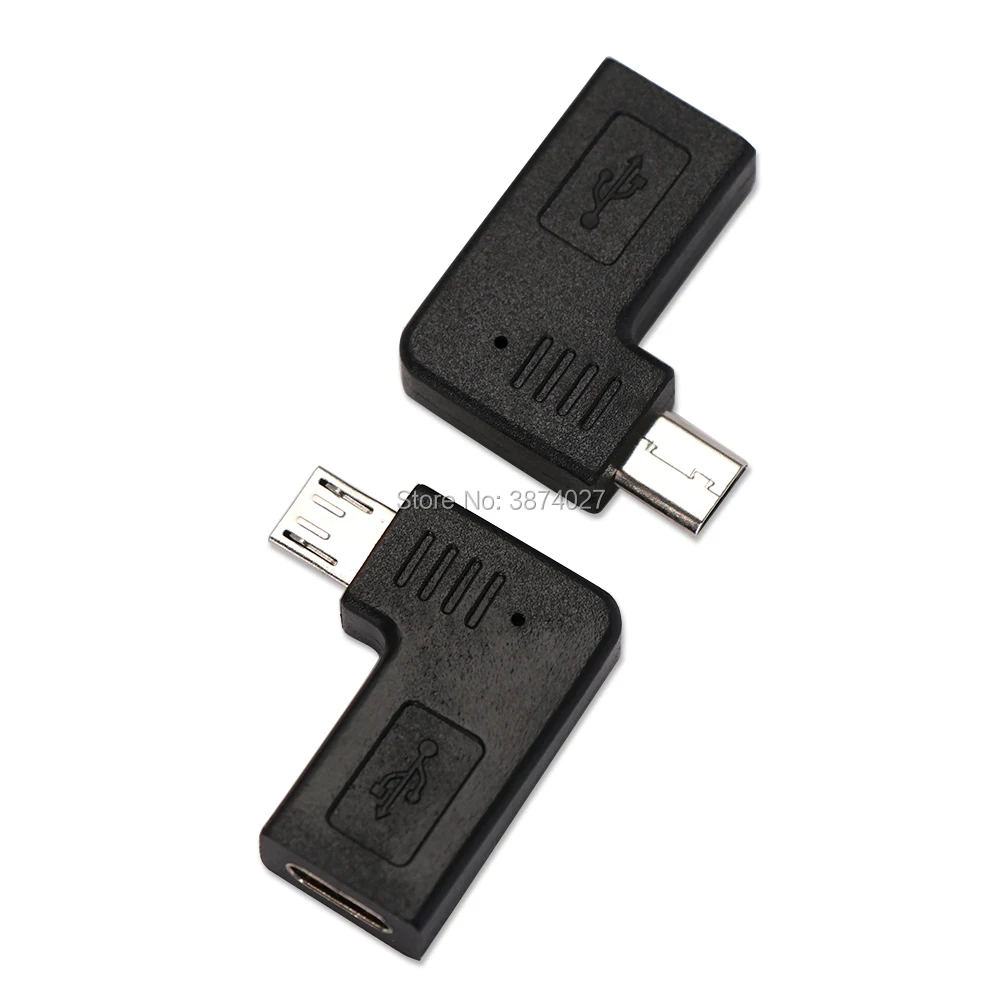 90 градусов слева и справа под углом Micro USB 2,0 5Pin штекерным USB-C USB 3,1 Тип-C Женский данных зарядки локоть разъем адаптера
