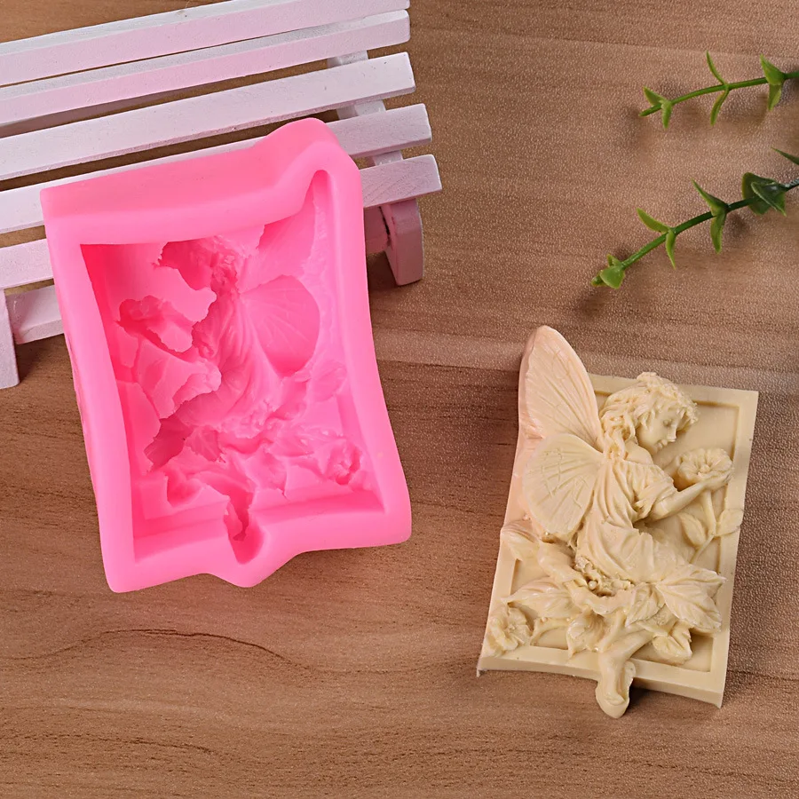 3D смотрящиеся ангелы цветов сделай сам помадка выпечка приготовление пирожных