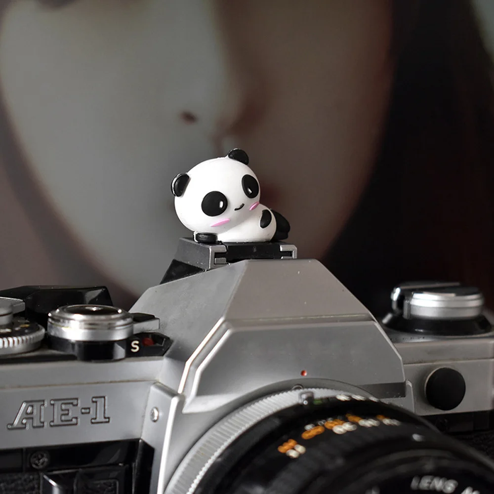 Gosear 3D милая мультяшная панда Горячий башмак Крышка для Nikon Canon Fujifilm Samsung Panasonic Leica