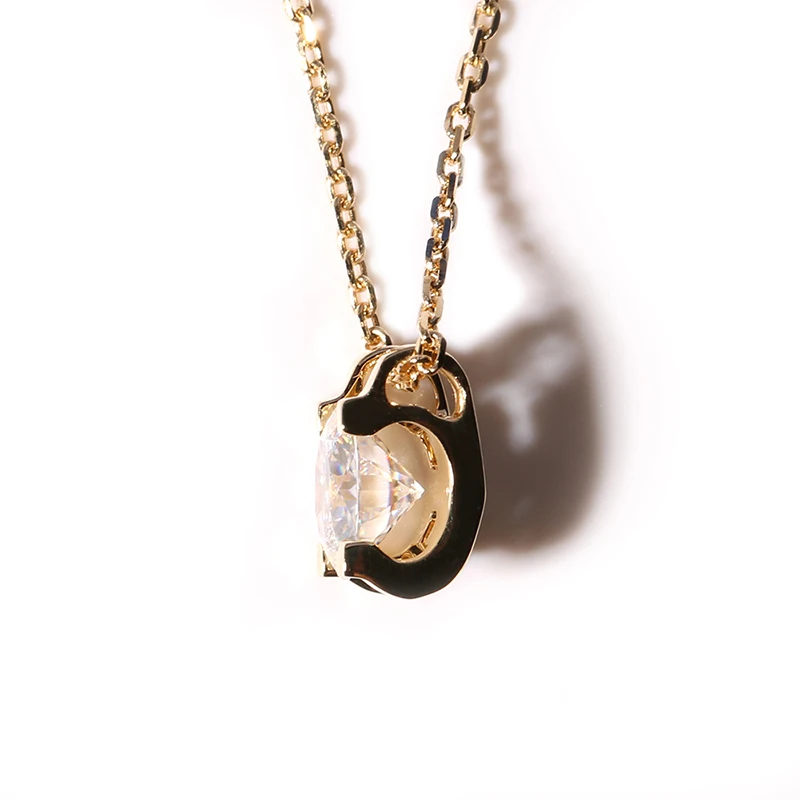Ожерелье DovEggs из желтого золота 585 к 1 карат 6 5 мм|gold diamond pendant|diamond pendant goldpendant gold |