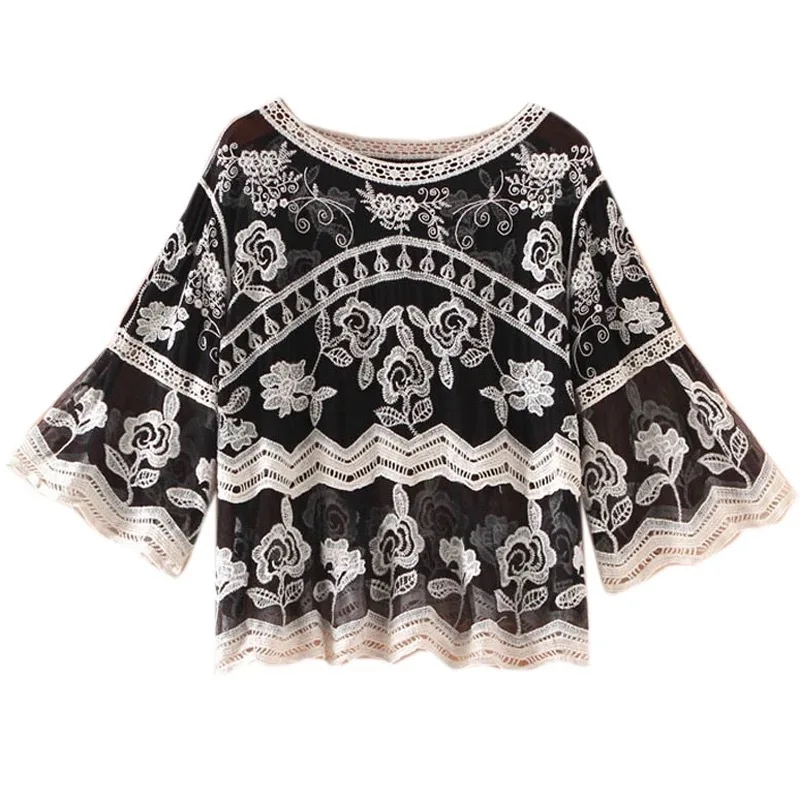Рубашка женская кружевная летняя | Женская одежда