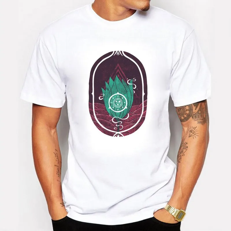 Лето 2017 г. футболки с принтом пальмовых листьев pulsatilla Стиль Модные мужские модал