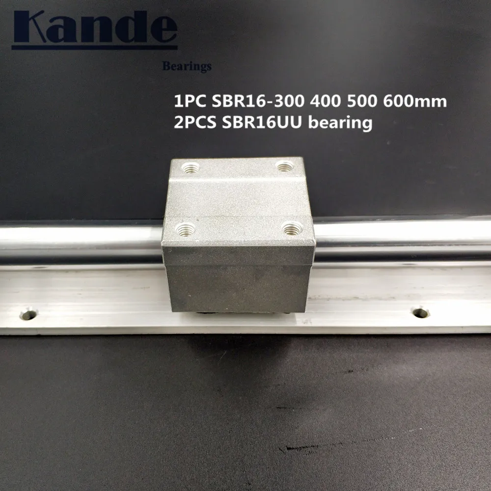 Линейная направляющая 16 мм SBR16 300 400 500 600 1 шт. линейная + 2 SBR16UU блоки для