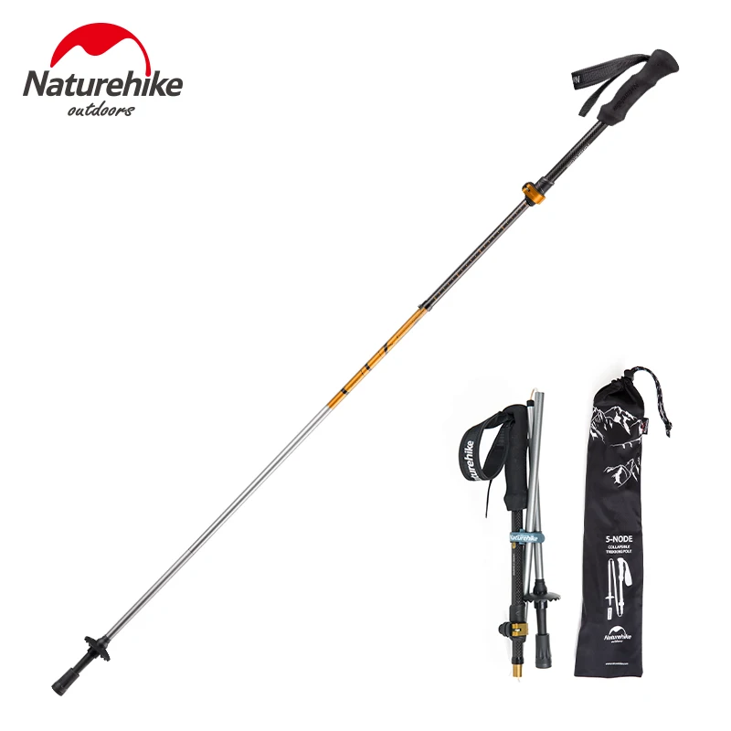 

Naturehike Walking Stick Folding Ultraligh Portable Telescopic Hiking Stick Straight Handle Trekking Pole Climb Stick NH17D005-D