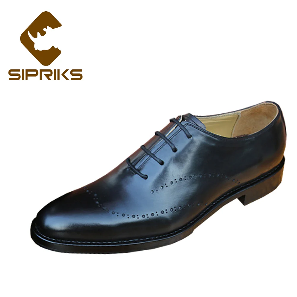 Мужские оксфорды Sipriks из телячьей кожи итальянские классические туфли Goodyear рант