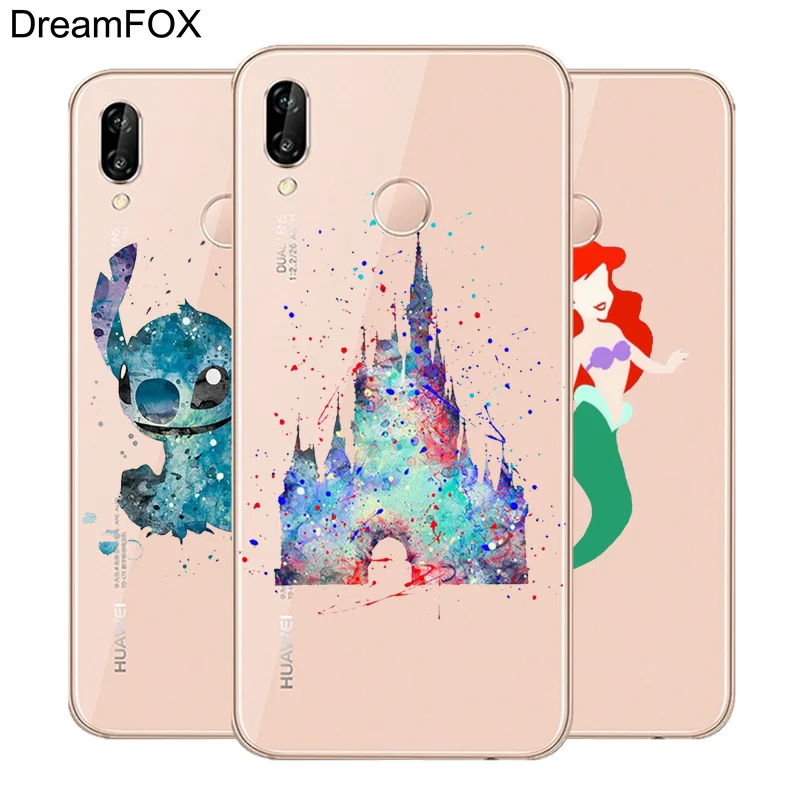 DREAMFOX L066 Mermaid Soft TPU Silicone Case Cover For Huawei Honor 6A 6C 7X 9 10 P20 P30 Lite Pro P Smart 2019 |