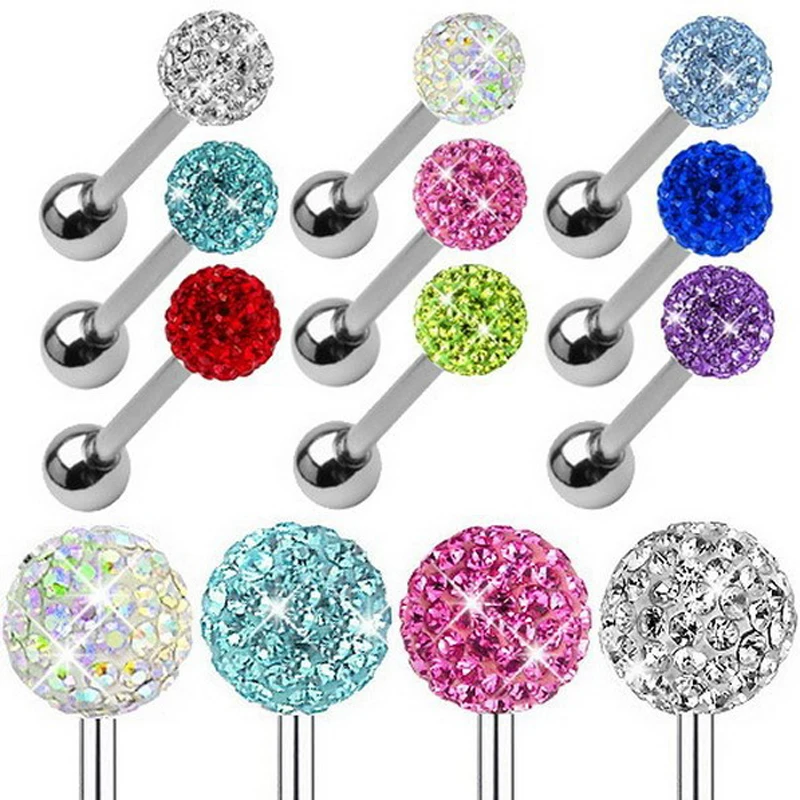 1 шт. кольцо для пирсинга языка из хирургической нержавеющей стали|Украшения