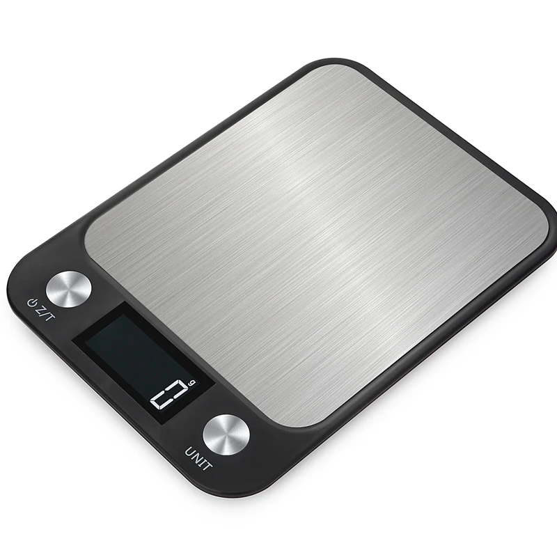 Цифровые кухонные весы из нержавеющей стали 5 кг/10 кг высокоточные с ЖК дисплеем и