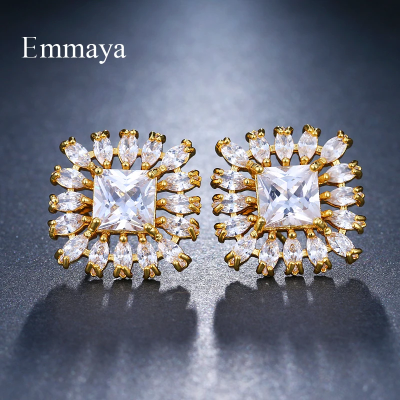 Emmaya известный бренд Циркон Серьги для женщин и девушек Роскошные серьги с