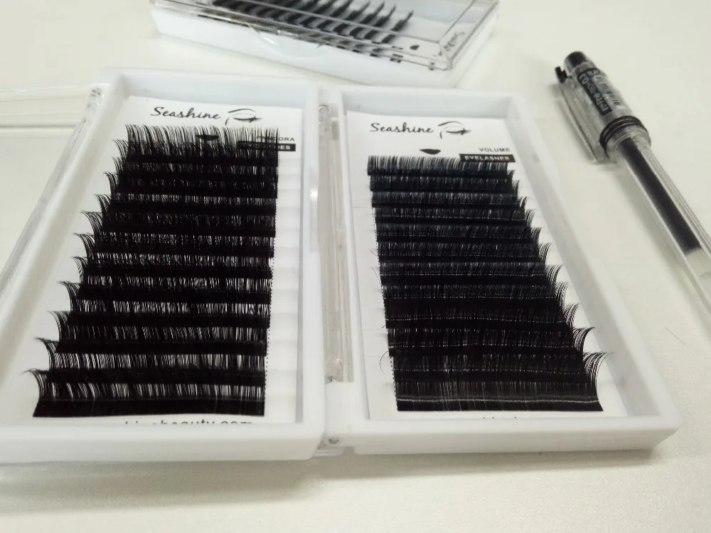 

Korea 3D Mix 9-14 Length Eyelash Extension Individual Lashes L Curl False Eyelashes High Quality