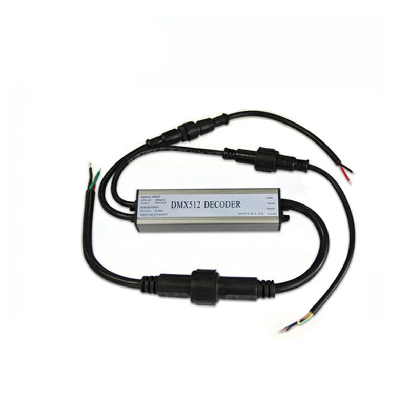 

1X Waterproof 4A*3channels RGB DMX512 decoder DC12-48V free shipping