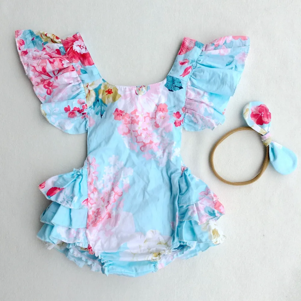 Детские комбинезоны с цветочным рисунком для новорожденных хлопковые детские