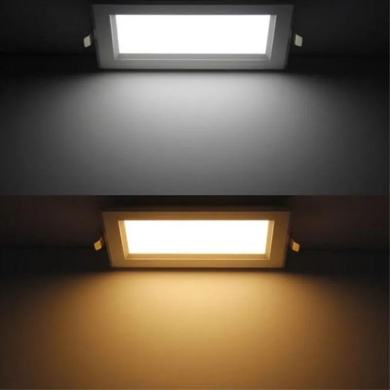 Фонасветильник квадратный встраиваемый яркий 12 Вт|Светодиодные панели| |