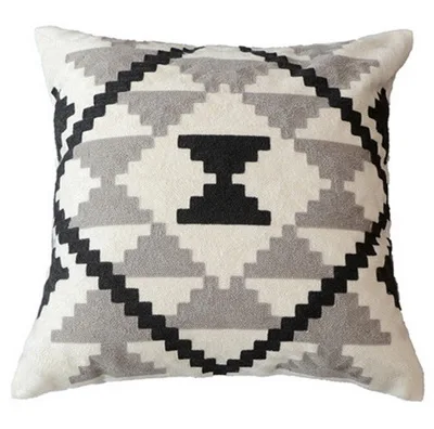 Pattern E Junwell диванные подушки, 18x18 дюймов, хлопок, полная вышивка, геометрические круги, декоративные подушки - Цвет: Pattern E