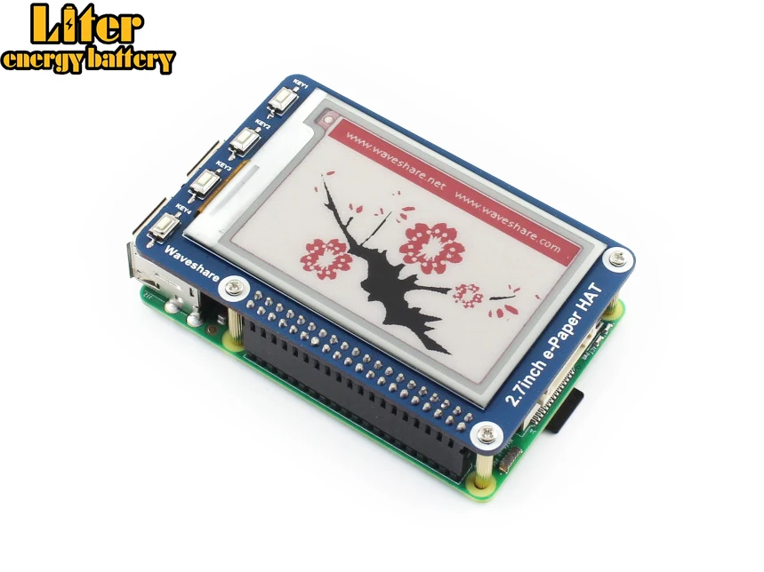 Waveshare 264x176 2 7 ɾ-paper/E-Ink display HAT для Raspberry Pi 2B/3B/Zero W три цвета: красный черный белый SPI