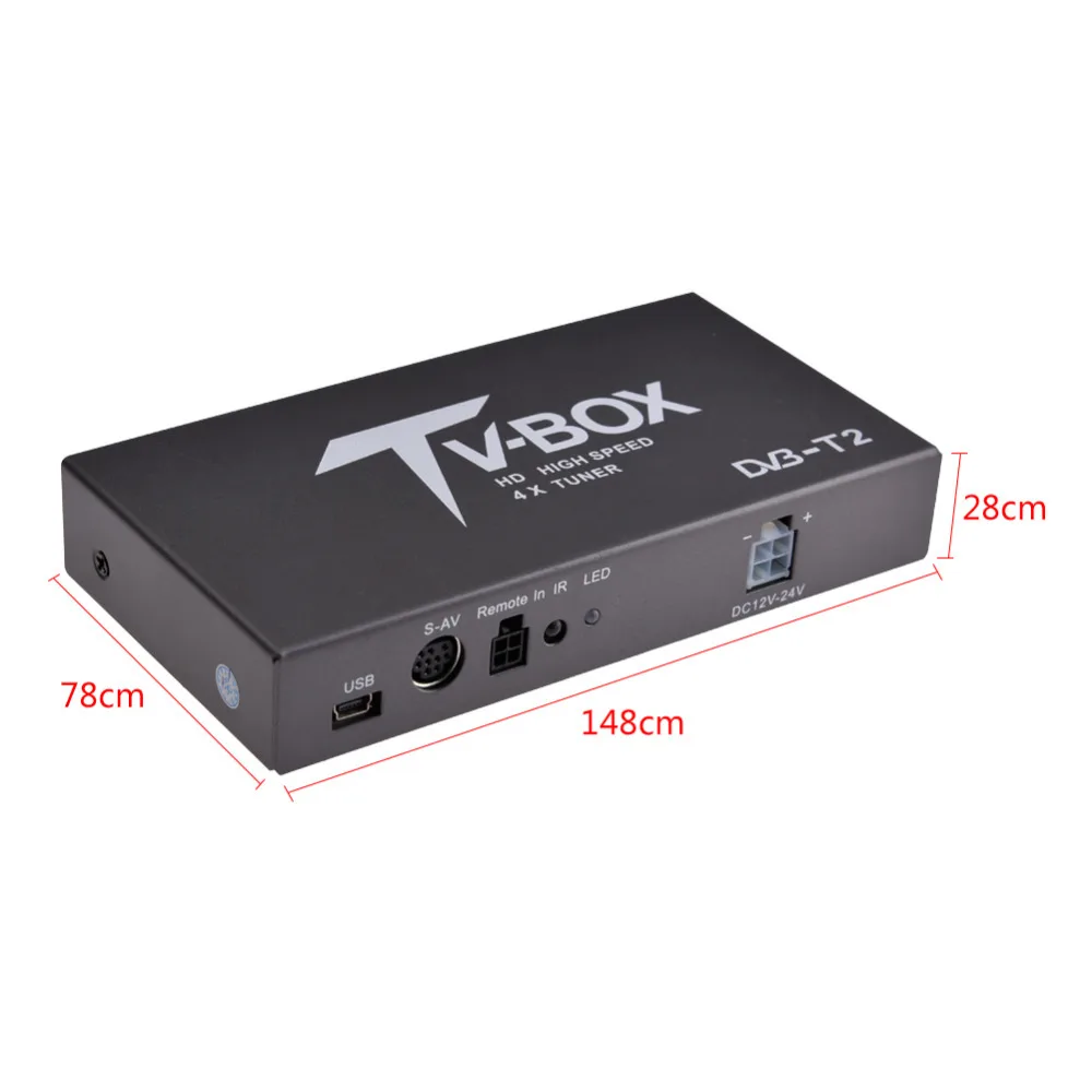 160-200 км/ч 4 антенны DVB T2 автомобильный 4 мобильный чип цифровой автомобильный тв-тюнер HD 1080P DVB-T2 автомобильный ТВ-приемник
