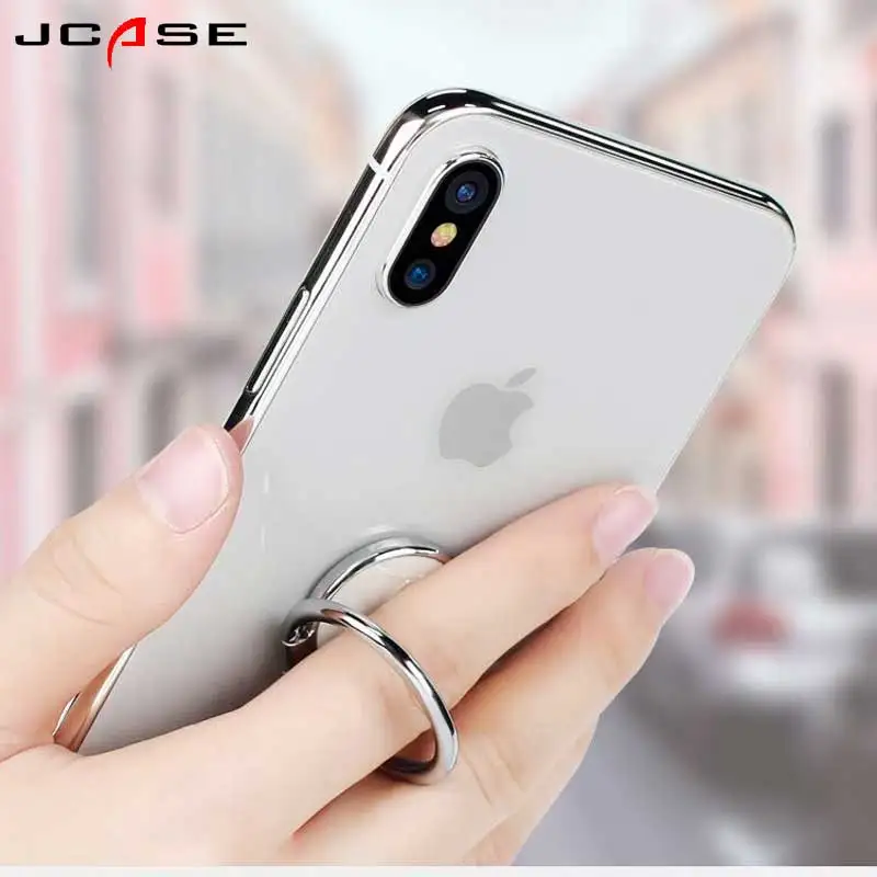 JCASE круглая металлическая оболочка кольцо на палец подставка для смартфона