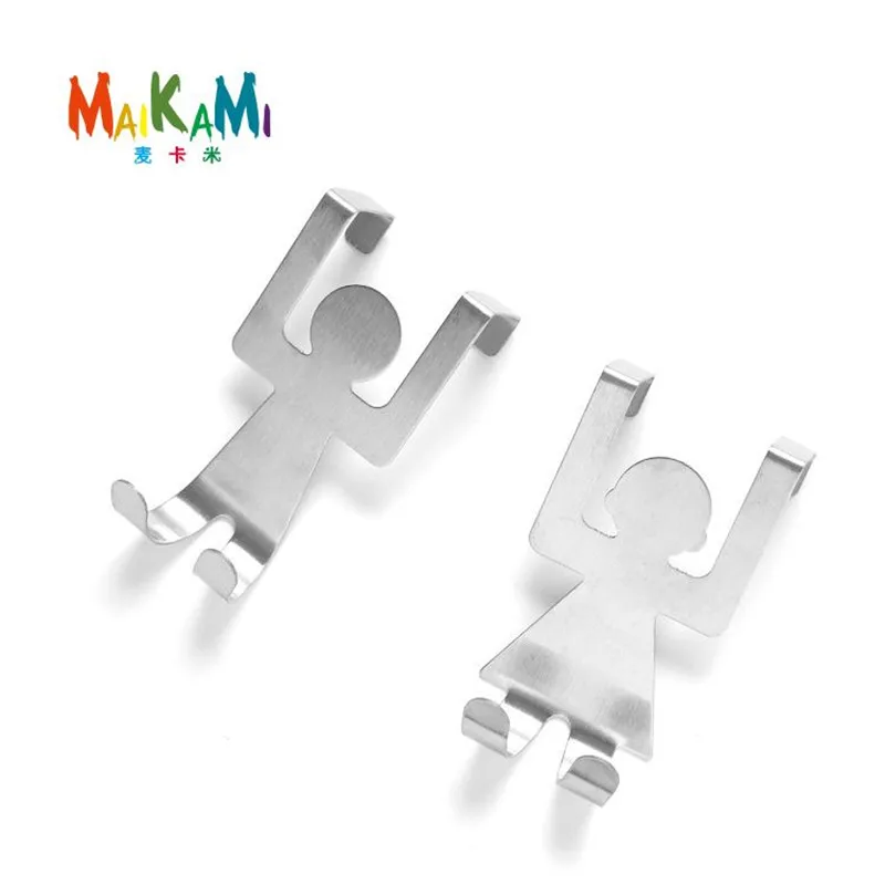 MAIKAMI 2 шт./компл. Крючки из нержавеющей стали в форме влюбленных домашняя кухонная