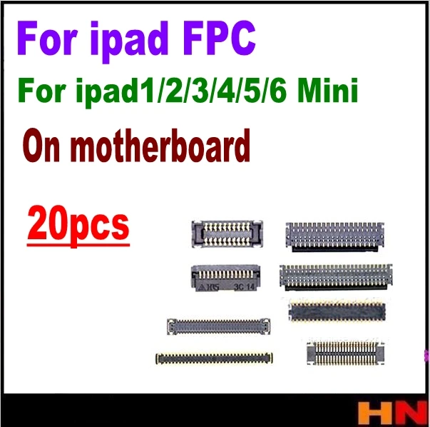 Коннектор FPC с дигитайзером для iPad 1 2 3 4 5 6 mini на логической плате сенсорный ЖК
