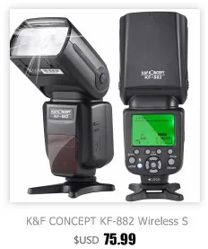 Новейшая K& F концепция KF-150 Вспышка Speedlite Master Slave 14GN вспышка с режимом TTL с отражателем для камеры Nikon D3300 D5300 D7200