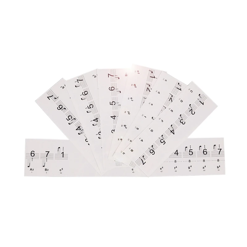 5 шт./компл. прозрачная креативная наклейка на клавиатуру в форме рояля 54/61/88