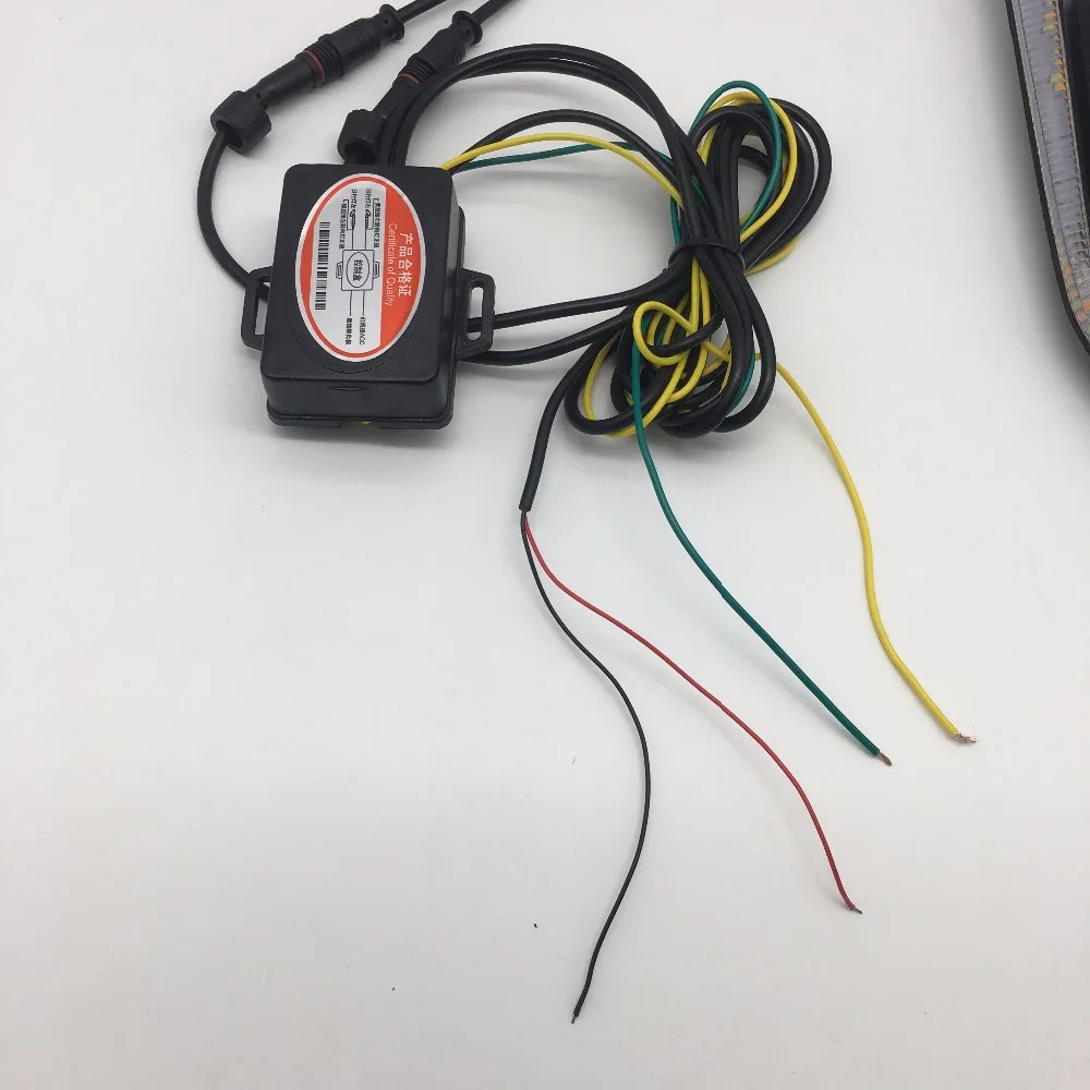 LYQ включения желтых Функция Водонепроницаемый 12 v светодиодный DRL Габаритные огни с отверстием для противотуманной лампы для Mazda CX-3 CX3