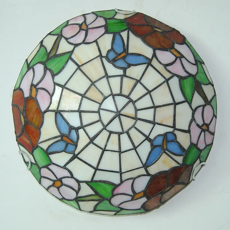 Европейский ретро светильник с бабочками и цветами потолочный 12/16 дюймов