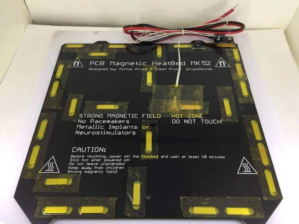 24 В/12 В клон Prusa i3 MK3 3D принтер Подогреваемая кровать Магнитный MK52 тепловой стол с
