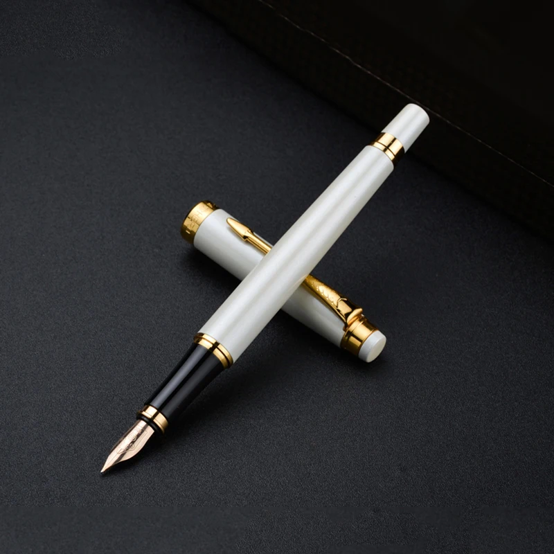 Luxury Hero H706 10k Gold Fountain Pen White Deep Grey Black 3 Colors for Choose High-end Gift Pens with an Original Gift Box